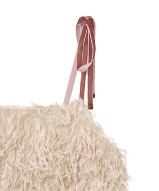 earth music&ecology 【WEB限定】ベロアリボンフェザービスチェ Beige