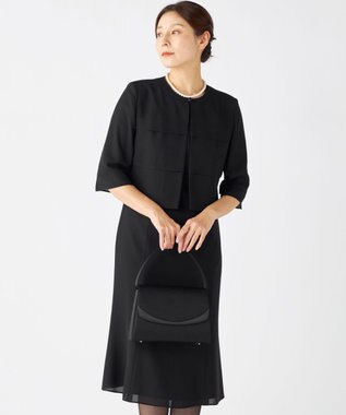 自由区 FORMAL 【日本製】米沢織 ハンドバック ブラック系