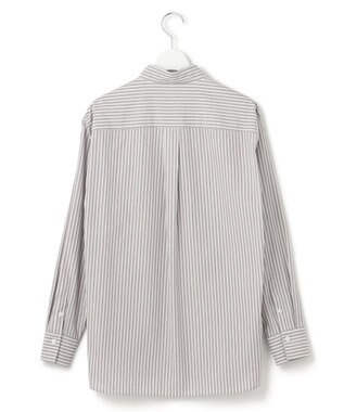 23区 L 【CLASSY.2月号掲載/洗える】CANCLINI ベーシック シャツ ダークブラウンストライプ