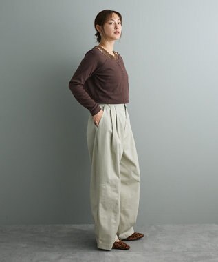 CRAFT STANDARD BOUTIQUE 2点セット/リブレイヤードワンピース Brown