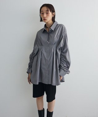 Green Parks ドロストシャーリングウエストタックシャツ Charcoal Gray