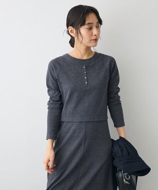 CRAFT STANDARD BOUTIQUE 2点セット/リブレイヤードワンピース Dark Gray Mixture