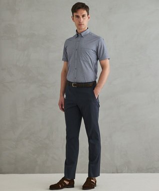 GOTAIRIKU 仕事で着られる綿パン【吸水速乾/ストレッチ/折り目加工】クールマックスコットンパンツ_ノータック（26年モデル） ネイビー系