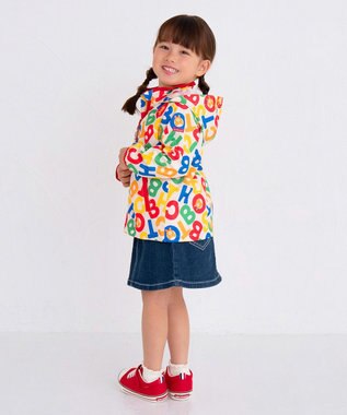 MIKI HOUSE HOT BISCUITS 【80-120cm】 ロゴ総柄 ウインドブレーカー マルチカラー