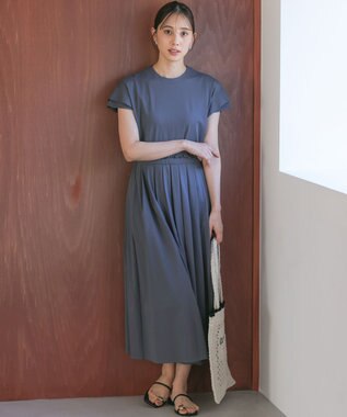 組曲 【先行予約】サマージャージーフィットアンドフレア ワンピース グレー系