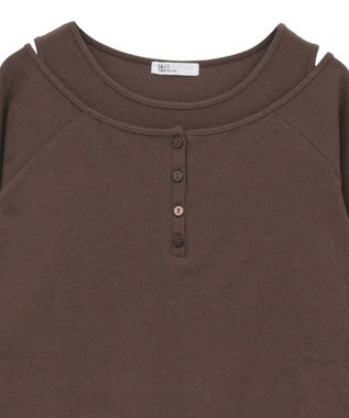 CRAFT STANDARD BOUTIQUE 2点セット/リブレイヤードワンピース Brown