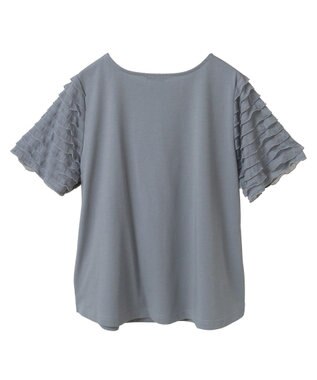 earth music&ecology フリルスリーブカットソー Sax