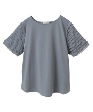 earth music&ecology フリルスリーブカットソー Sax