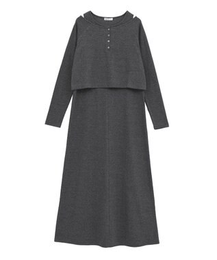 CRAFT STANDARD BOUTIQUE 2点セット/リブレイヤードワンピース Brown