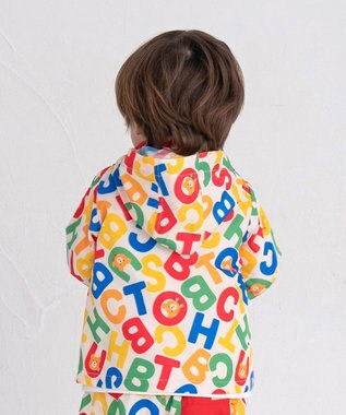 MIKI HOUSE HOT BISCUITS 【80-120cm】 ロゴ総柄 ウインドブレーカー マルチカラー