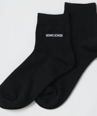 BEAMS SCHOOL 13cm丈スクールソックス ブラック