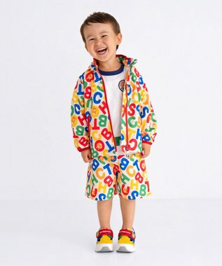 MIKI HOUSE HOT BISCUITS 【80-120cm】 ロゴ総柄 ウインドブレーカー マルチカラー