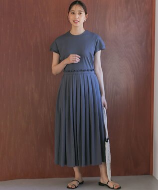 組曲 【先行予約】サマージャージーフィットアンドフレア ワンピース グレー系
