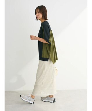 Green Parks ナイロンドッキングロゴチュニック Black