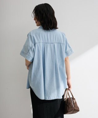 Green Parks シアーデニム２ＷＡＹビックドルマンシャツ Light Indigo