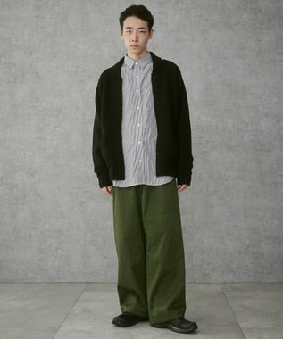 WEGO 【ウエストゴム/ユニセックス着用ITEM】サイドスリットコンバットパンツ オリーブ