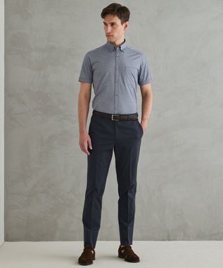 GOTAIRIKU 仕事で着られる綿パン【吸水速乾/ストレッチ/折り目加工】クールマックスコットンパンツ_ノータック（26年モデル） ネイビー系