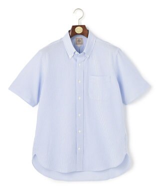 J.PRESS MEN 新色追加【 高通気性 / 軽量 / ノンアイロン / 撥水】【BEAT HEAT SYSTEM】半袖シャツ / B.D. サックスブルー系1