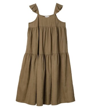 Green Parks ■ＥＳＣＡＲ　フリルキャミティアードワンピース Gray Beige