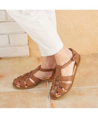 ing <ing>【WEB限定】グルカフラットサンダル ブラウン