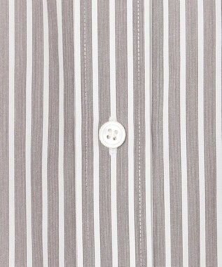 23区 S 【CLASSY.2月号掲載/洗える】CANCLINI ベーシック シャツ ダークブラウンストライプ