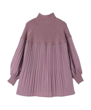 earth music&ecology プリーツフレアニットチュニック Lavender