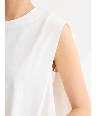 Green Parks ・ＳＵＧＡＲＳＰＯＯＮ【ＣＯＯＬ】タックノースリーブＴＥＥ Off White