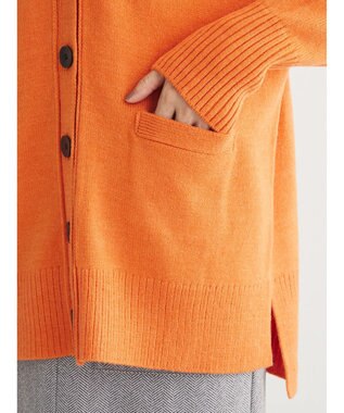 Green Parks 杢調Ｖネックカーディガン Orange