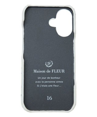 Maison de FLEUR リボンプリントアイフォン16ケース Black