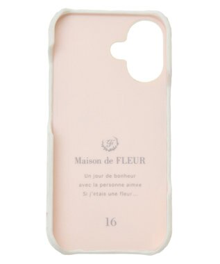 Maison de FLEUR リボンプリントアイフォン16ケース Pink