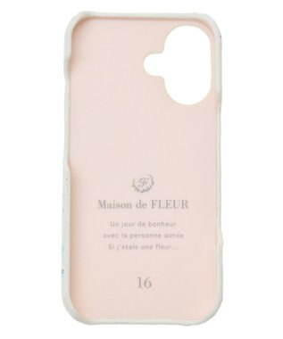 Maison de FLEUR リボンプリントアイフォン16ケース Grayish Blue