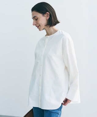 UNFILO 【WEB限定カラー】バックリボン イージーケアシャツ オフ