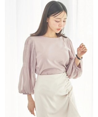 earth music&ecology マジョリカプリーツプルオーバー Pink Beige