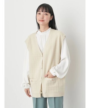 earth music&ecology ２ｗａｙフリルブラウス Off White