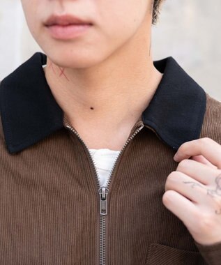 WEGO 【ユニセックス着用ITEM/MLサイズ展開】コーデュロイシャツジャケット ブラウン
