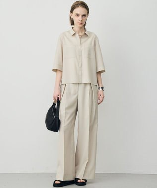 ICB L 【先行予約】ドライクールトロ 5分袖シャツ サンドベージュ