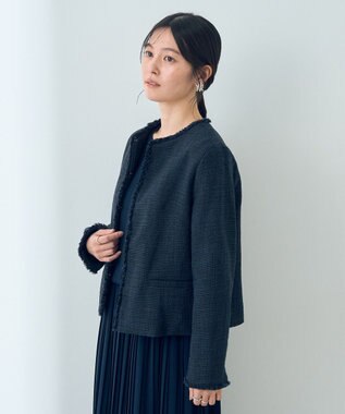 YECCA VECCA ツイードジャケット Navy