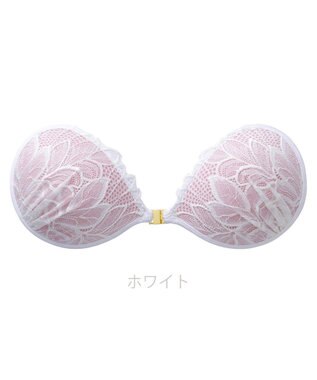 BRADELIS New York 【NuBra / ナチュラルタイプ】ヌーブラ・エアーライト リーフ ブラ特有の締めつけがないストレスフリーブラ ホワイト