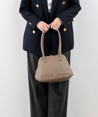 blancle シュリンクレザー 舟形ボストン トープ