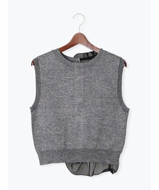 Te chichi シフォンフリルニットベスト グレー