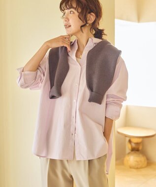 AMERICAN HOLIC イージーケアブロードシャツ Stripe Pink