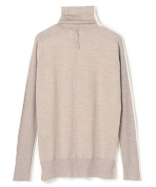 BEIGE， 【洗える・VERY NaVY12月号掲載】LA MONNAIE / バイカラーウールタートルニット Bone × Taupe