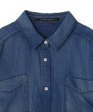 YECCA VECCA シアーデニムシャツ Black