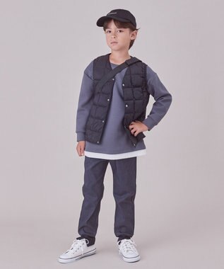 UNFILO 【120-150cm】TAION Vネック ダウンベスト(UNISEX) ブラック