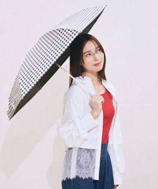earth music&ecology 【予約】earth×Wpc.コンパクト日傘 Gingham Check