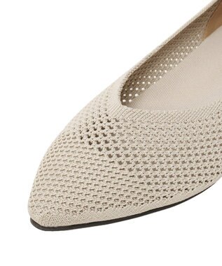 AMERICAN HOLIC 【整履き】メッシュニットフラットパンプス Beige