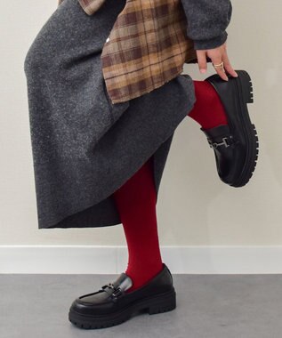 Bridget Birkin 【Round About】ボリュームソールビットローファー ブラック