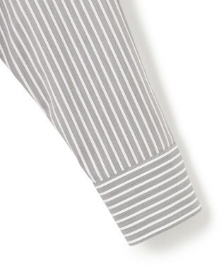 23区 【CLASSY.2月号掲載/洗える】CANCLINI ベーシック シャツ ダークブラウンストライプ