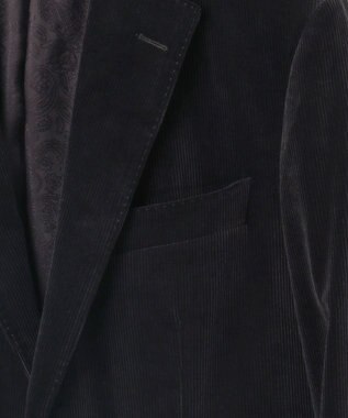 JOSEPH ABBOUD 【JAPANファブリック/オーガニックコットン】ソフトコーデュロイ ジャケット ブラック系