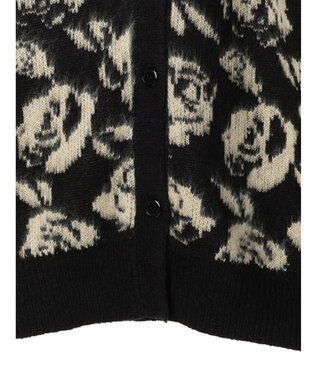 Green Parks ・ＳＵＧＡＲ　ＳＰＯＯＮ　フラワーシャギーカーディガン Black